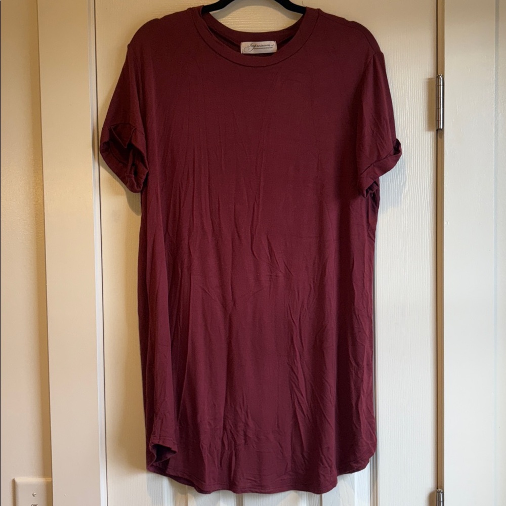 Impressions | Basic Red T-Shirt Midi Dress Size Large shopimpressions.com